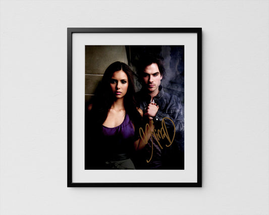 Nina Dobrev Autograph Vampire Diaries Signed Poster Authentic Signature with COA