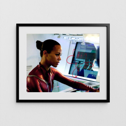 Zoe Saldana Autograph Star Trek Signed Uhura Poster Authentic Signature with COA