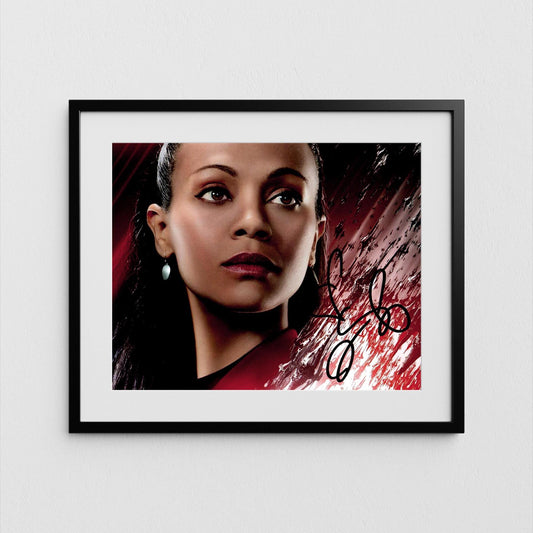 Zoe Saldana Autograph Star Trek Signed Uhura Poster Authentic Signature with COA