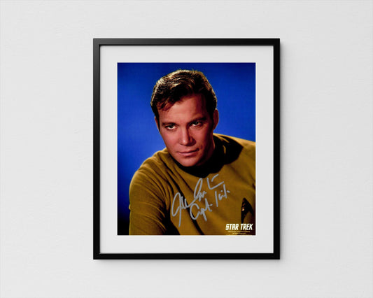 William Shatner Autograph Star Trek Signed Captain Kirk Poster Authentic Signature with COA