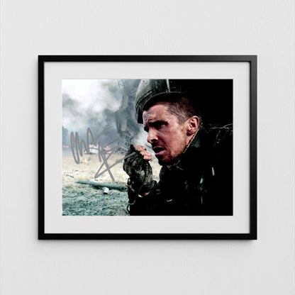 Christian Bale Autograph Terminator Signed John Connor Poster Authentic Signature with COA