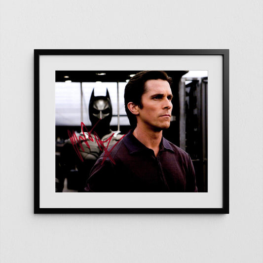 Christian Bale Autograph Batman Signed Poster Authentic Signature with COA