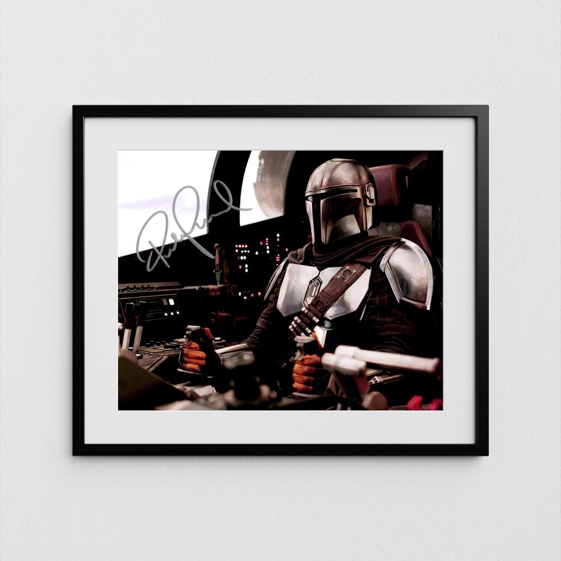 Pedro Pascal Autograph The Mandalorian Signed Star Wars Poster Authentic Signature with COA