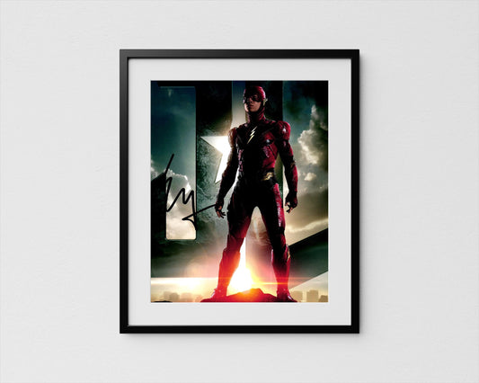 Ezra Miller Autograph The Flash Signed Poster Barry Allen Authentic Signature with COA