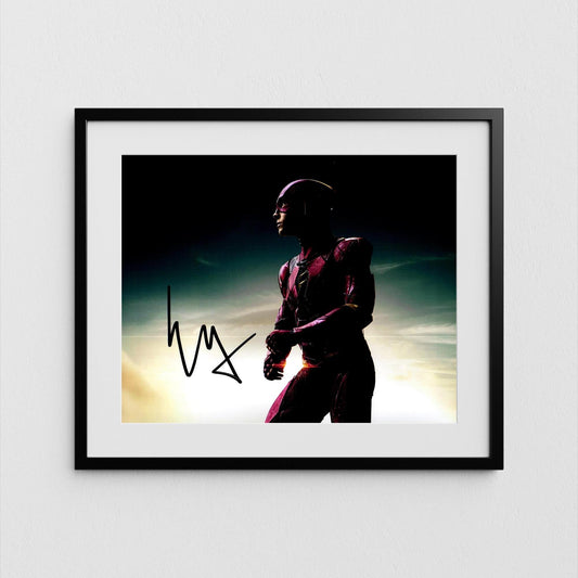 Ezra Miller Autograph The Flash Signed Poster Barry Allen Authentic Signature with COA