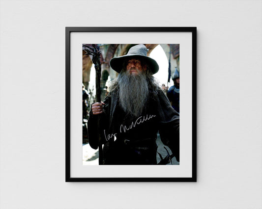 Ian McKellen Autograph Lord of the Rings Signed Poster Gandalf Authentic Signature with COA