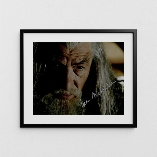 Ian McKellen Autograph Lord of the Rings Signed Poster Gandalf Authentic Signature with COA