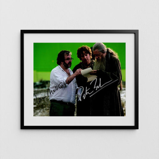 Peter Jackson + Ian McKellen Autograph Lord of the Rings Signed Poster Gandalf Authentic Signature with COA