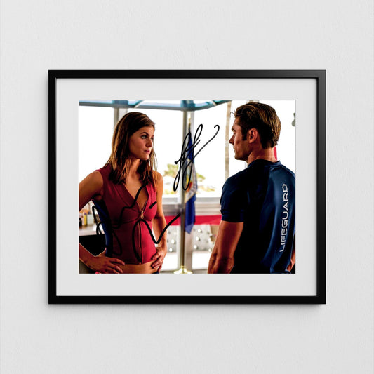 Alexandra Daddario + Zac Efron Autograph Baywatch Signed Poster Authentic Signature with COA