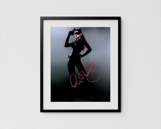 Anne Hathaway Autograph Catwoman Signed Poster Dark Knight Authentic Signature with COA