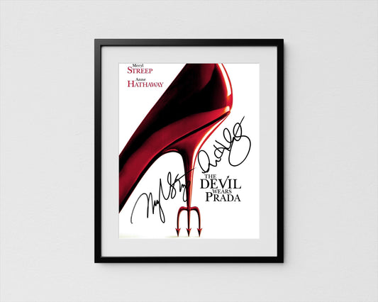 Anne Hathaway + Meryl Streep Autograph Devil Wears Prada Signed Poster Authentic Signature with COA