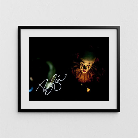 Bill Skarsgard Autograph IT Signed Poster Pennywise Authentic Signature with COA