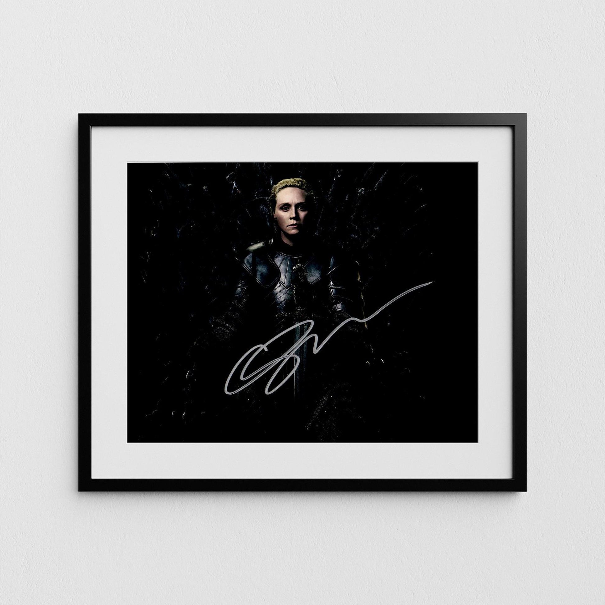 Gwendoline Christie Autograph Game of Thrones Signed Poster Brienne of Tarth Authentic Signature with COA