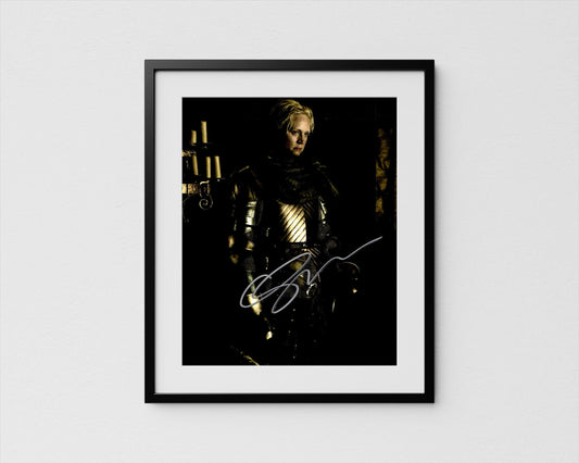 Gwendoline Christie Autograph Game of Thrones Signed Poster Brienne of Tarth Authentic Signature with COA
