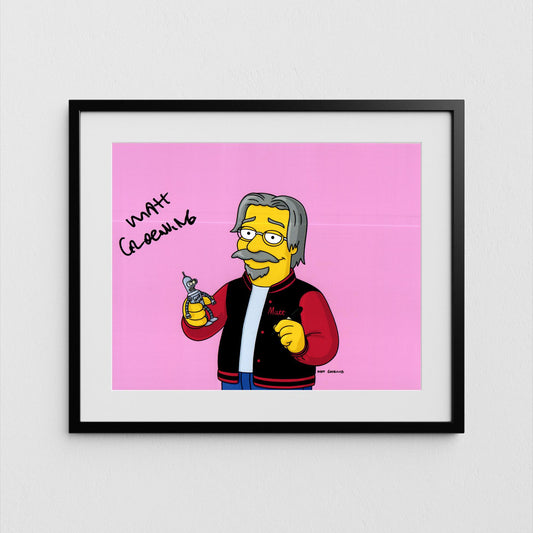 Matt Groening Autograph The Simpsons Signed Poster Authentic Signature with COA