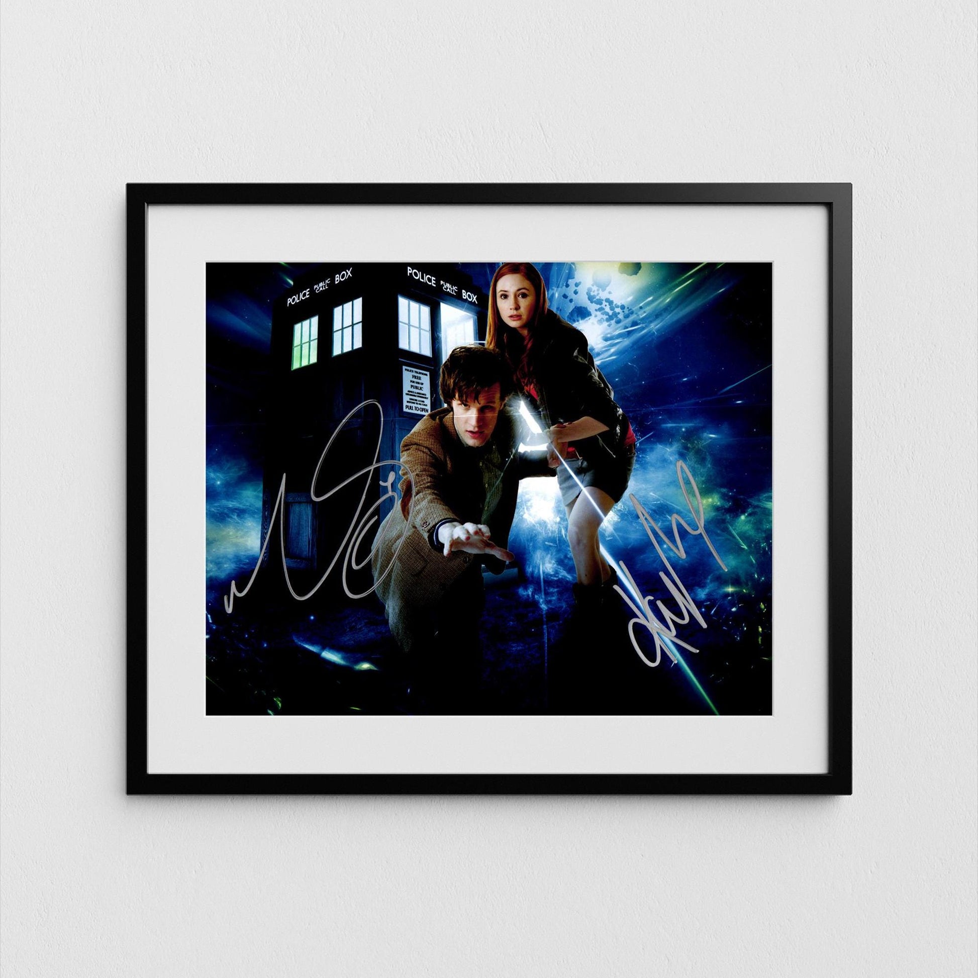 Matt Smith and Karen Gillan Autograph Doctor Who Signed Poster Authentic Signature with COA
