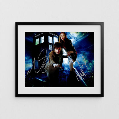 Matt Smith and Karen Gillan Autograph Doctor Who Signed Poster Authentic Signature with COA