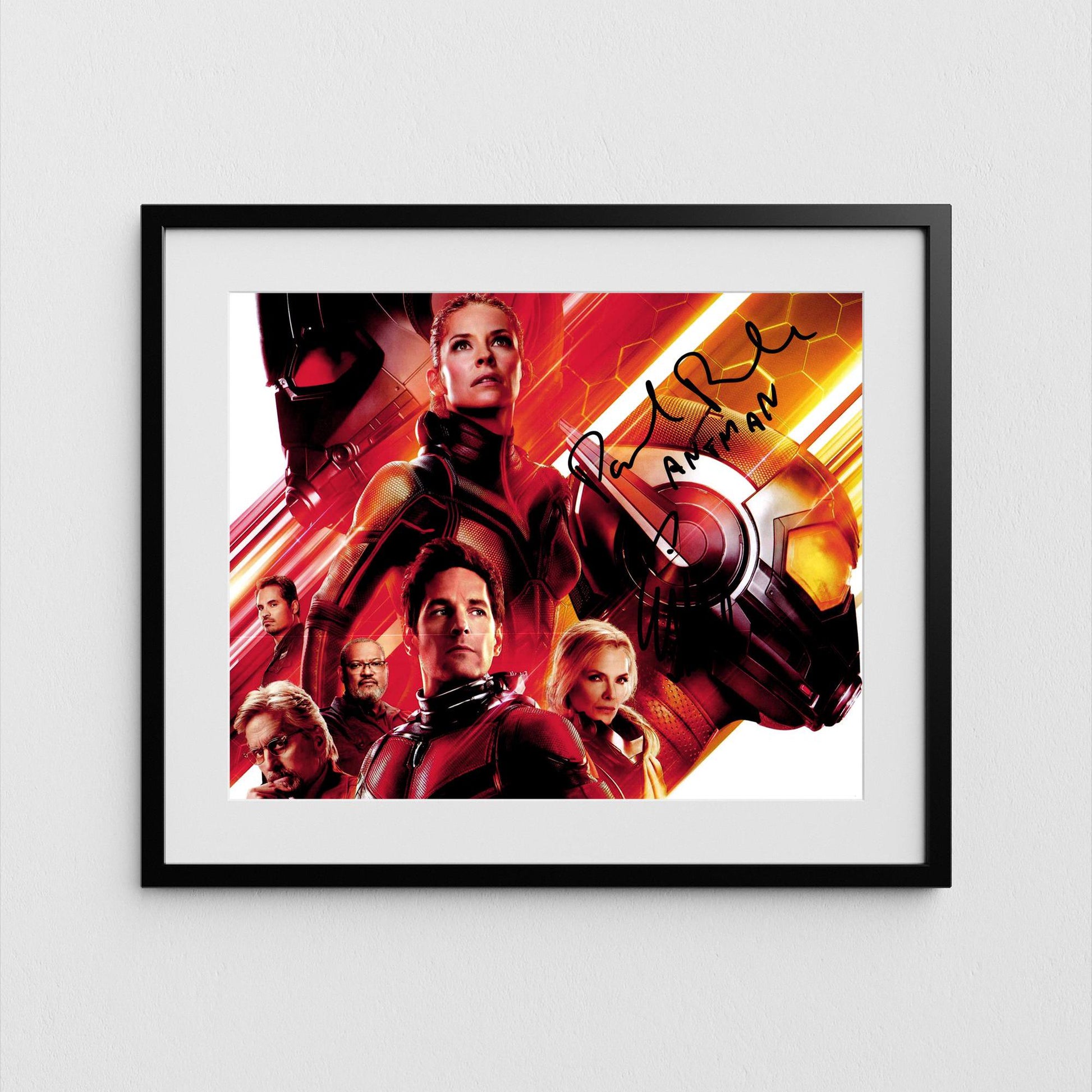 Paul Rudd + Evangeline Lilly Autograph Ant-ManSigned Poster Wasp Authentic Signature with COA