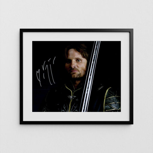 Viggo Mortensen Autograph Lord of the Rings Signed Argorn Poster Authentic Signature with COA