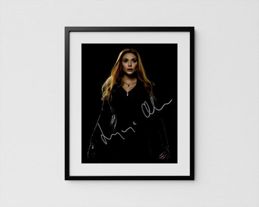 Elizabeth Olsen Autograph Scarlet Witch Signed Poster WandaVision Authentic Signature with COA