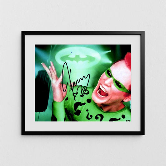Jim Carrey Autograph Batman Forever Signed Poster The Riddler Authentic Signature with COA