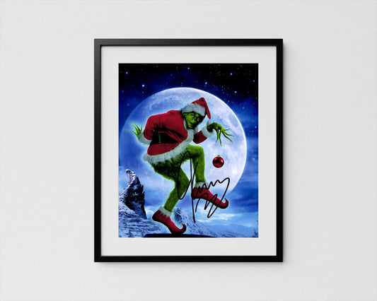 Jim Carrey Autograph The Grinch Signed Poster Authentic Signature with COA