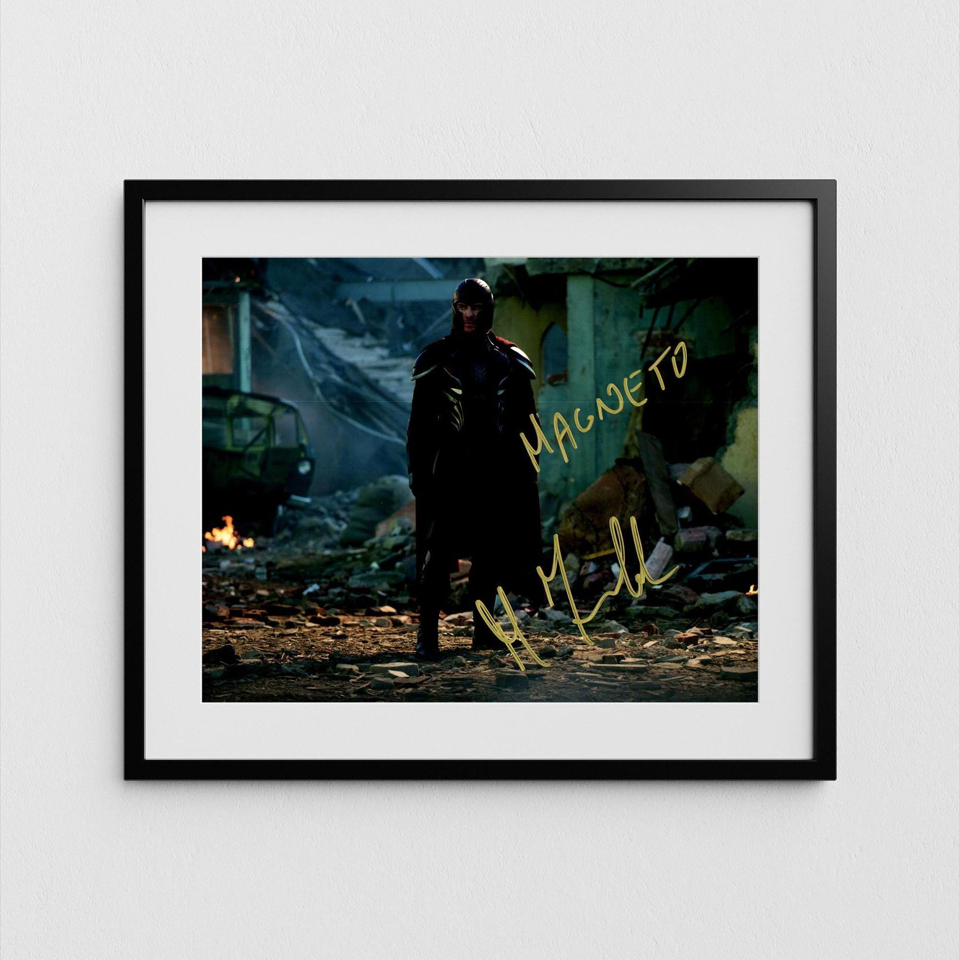 Michael Fassbender Autograph X-Men Signed Poster Magneto Authentic Signature with COA