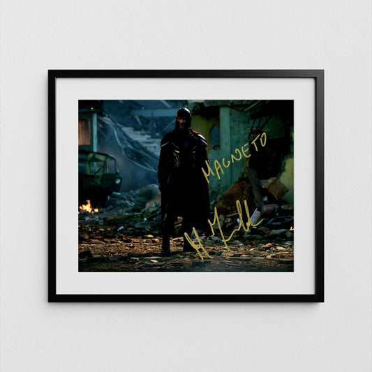 Michael Fassbender Autograph X-Men Signed Poster Magneto Authentic Signature with COA