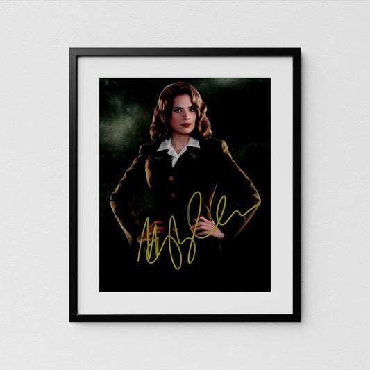 Hayley Atwell Autograph Captain America Signed Poster Agent Carter Authentic Signature with COA
