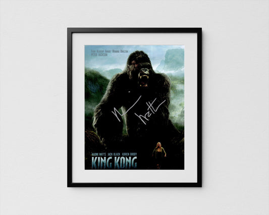 Naomi Watts Autograph King Kong Signed Poster Authentic Signature with COA