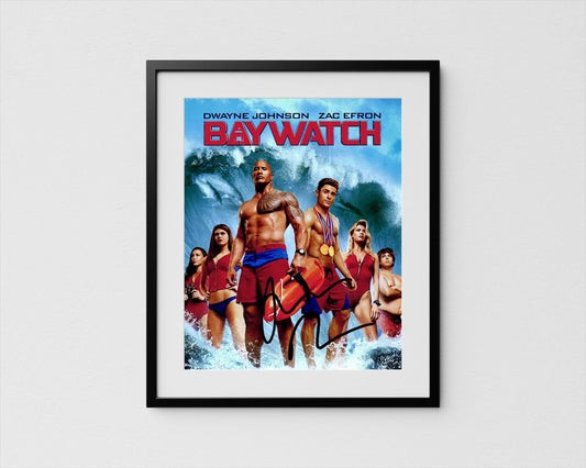 Alexandra Daddario Autograph Baywatch Signed Poster Authentic Signature with COA
