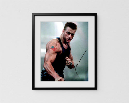 Jean-Claude van Damme Autograph Street Fighter Signed Poster Authentic Signature with COA