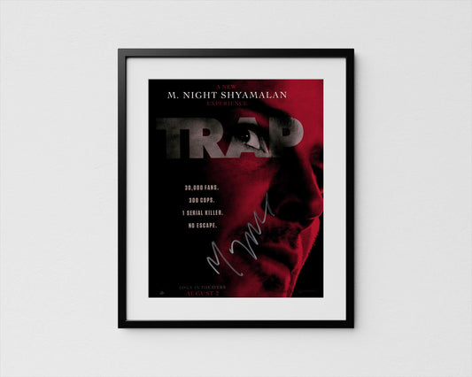 M. Night Shyamalan Autograph Trap Signed Poster Authentic Signature with COA