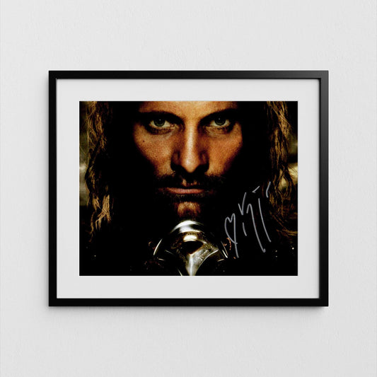 Viggo Mortensen Autograph Lord of the Rings Signed Argorn Poster Authentic Signature with COA