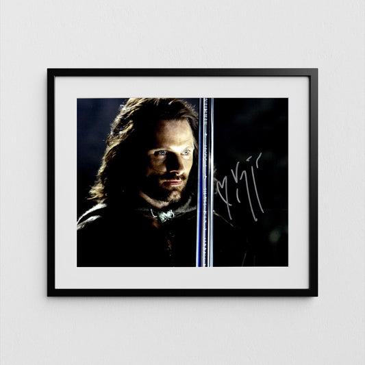 Viggo Mortensen Autograph Lord of the Rings Signed Argorn Poster Authentic Signature with COA