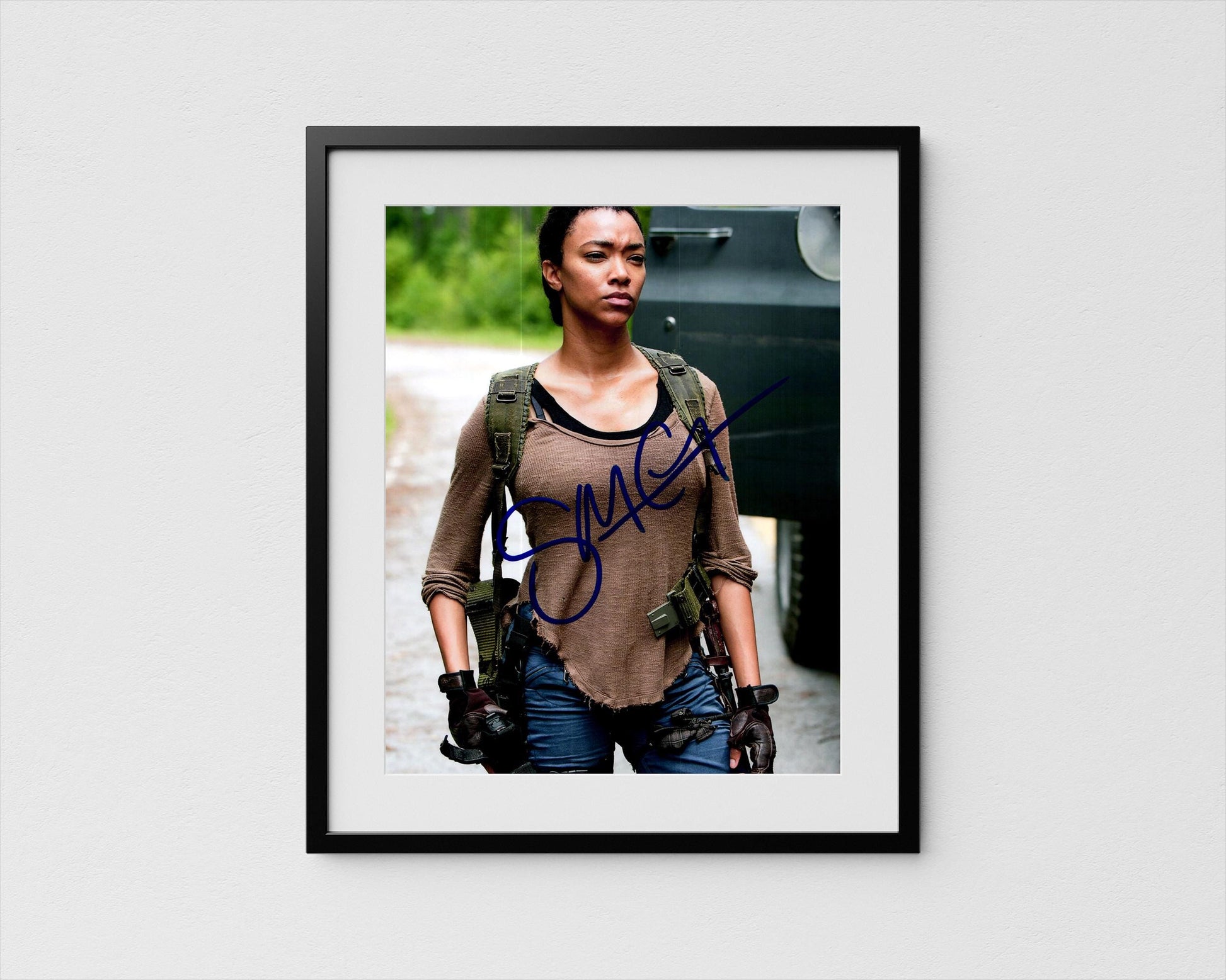 Sonequa Martin-Green Autograph The Walking Dead Signed Poster Authentic Signature with COA