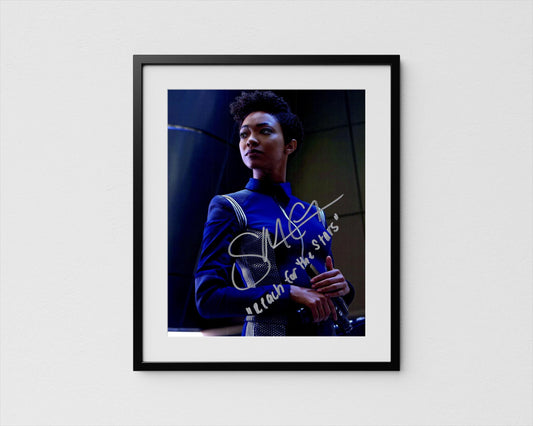 Sonequa Martin-Green Autograph Star Trek Discovery Signed Poster Captain Burnham Authentic Signature with COA