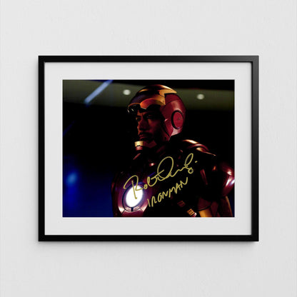 Robert Downey Jr Autograph Iron Man Signed Poster Tony Stark Authentic Signature with COA