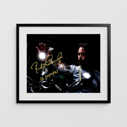 Robert Downey Jr Autograph Iron Man Signed Poster Tony Stark Authentic Signature with COA