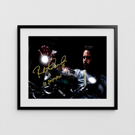 Robert Downey Jr Autograph Iron Man Signed Poster Tony Stark Authentic Signature with COA