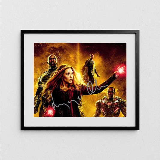 Elizabeth Olsen Autograph Scarlet Witch Signed Poster WandaVision Authentic Signature with COA