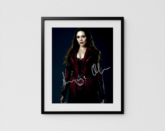 Elizabeth Olsen Autograph Scarlet Witch Signed Poster WandaVision Authentic Signature with COA