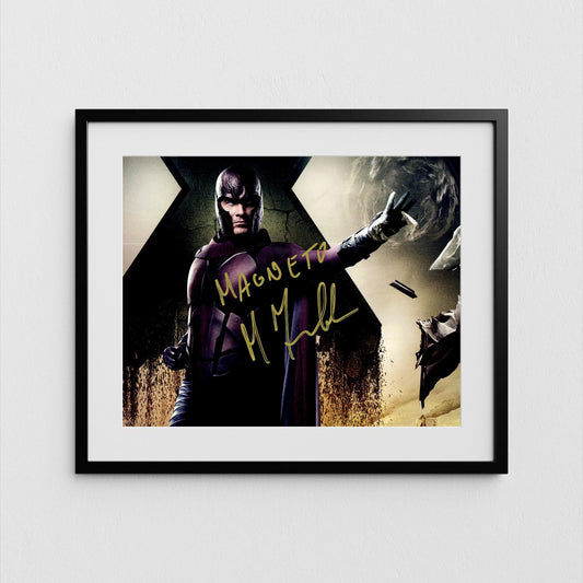 Michael Fassbender Autograph X-Men Signed Poster Magneto Authentic Signature with COA