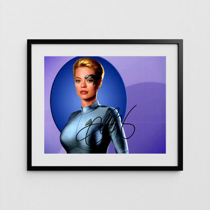 Jeri Ryan Autograph Star Trek Picard Signed Poster Seven of Nine Authentic Signature with COA
