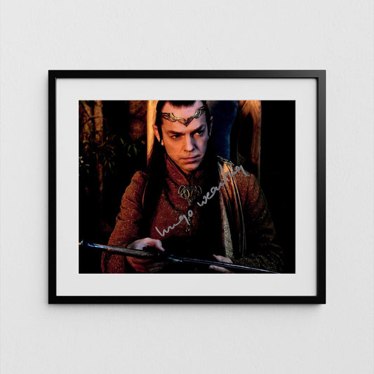 Hugo Weaving Autograph Lord of the Rings Signed Poster Elrond Authentic Signature with COA