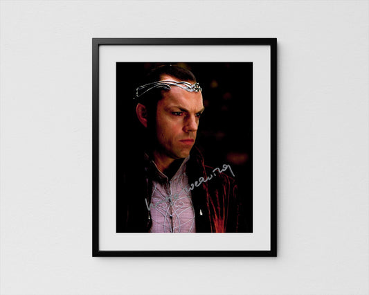 Hugo Weaving Autograph Lord of the Rings Signed Poster Elrond Authentic Signature with COA