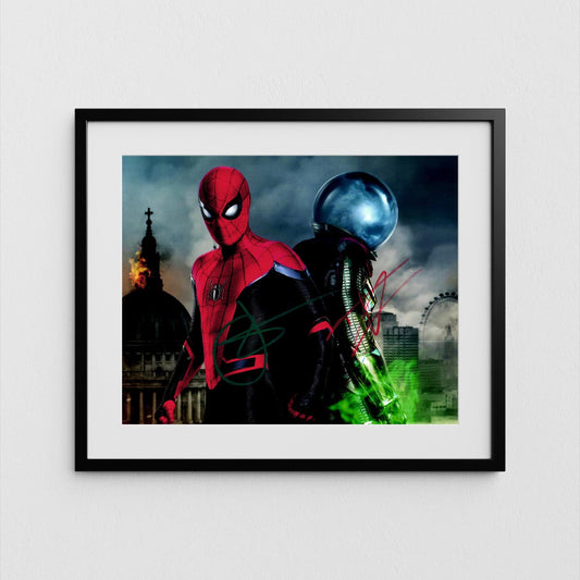 Jake Gyllenhaal + Tom Holland Autograph Spider-Man Signed Poster Far From Home Authentic Signature with COA