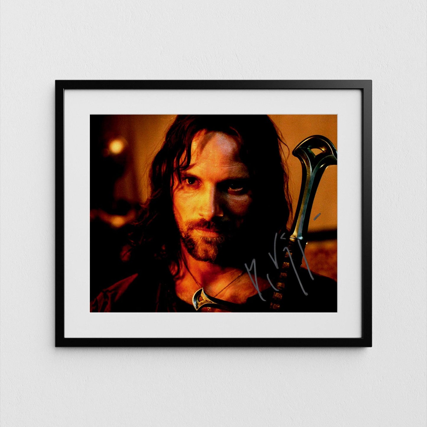 Viggo Mortensen Autograph Lord of the Rings Signed Argorn Poster Authentic Signature with COA