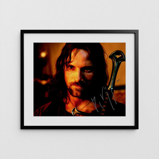 Viggo Mortensen Autograph Lord of the Rings Signed Argorn Poster Authentic Signature with COA