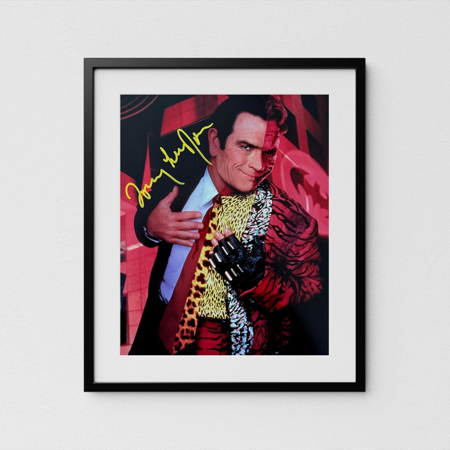 Tommy Lee Jones Autograph Batman Forever Signed Poster Two-Face Authentic Signature with COA